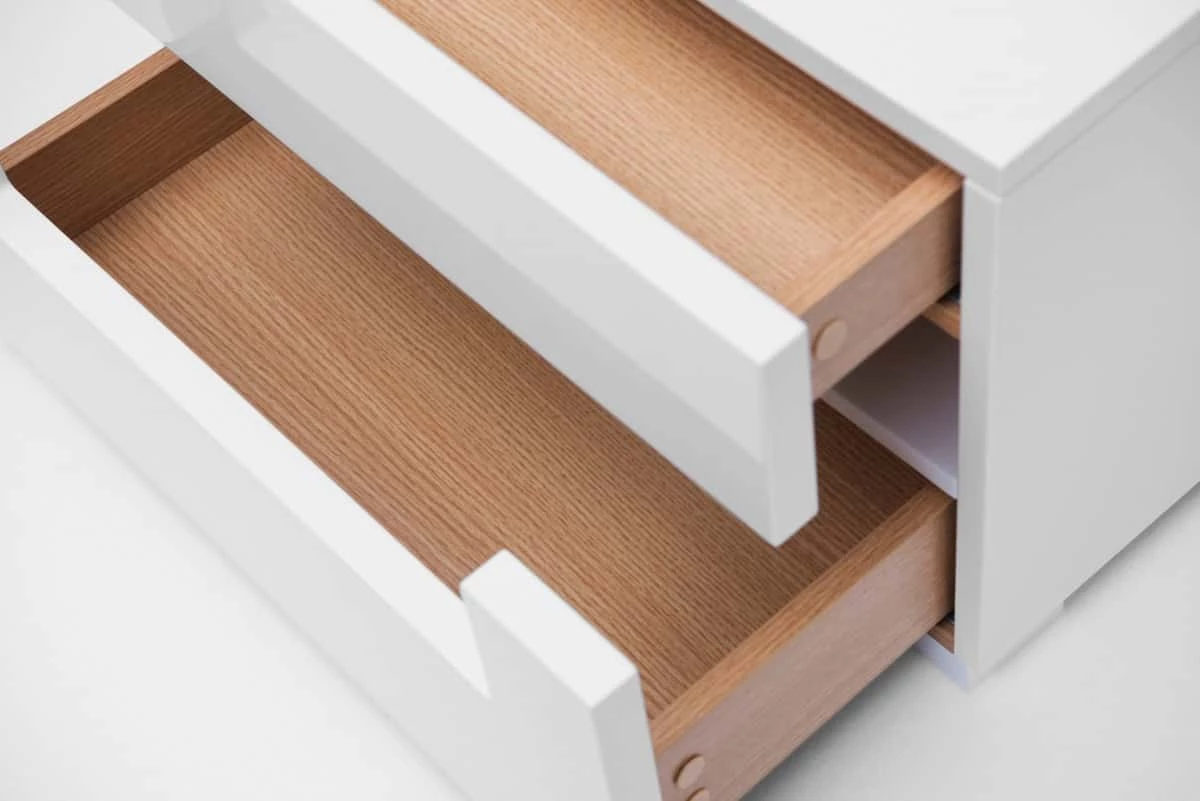 Modrest Ceres - Modern LED White Lacquer Nightstand 6 Modrest Ceres - Modern LED White Lacquer Nightstand - Image 4