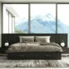 Modrest Manchester- Contemporary Platform Dark Grey Q Bed With Two Nightstands -WALKER EDISON Shop VIG VGWD HLF2 BED WNS Q 1