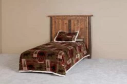 Rocky Creek Sawtooth Hickory Bed W/Low Profile Footboard -WALKER EDISON Shop VLF LCRCHLP1 BD 2