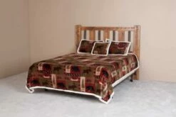 Rustic River Sawtooth Hickory Bed W/Low Profile Footboard -WALKER EDISON Shop VLF LCRRHLP1 BD 1