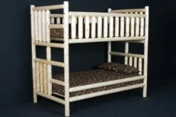 Log Bunk Bed
