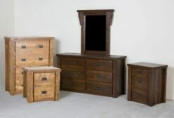 Barnwood 3 Drawer Nightstand -WALKER EDISON Shop VLF NBGNS3 NS 2