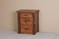 Sawtooth Hickory Honey Pine 3 Drawer Nightstand