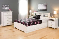 Yaletown 2 Drawer Tall Nightstand -WALKER EDISON Shop WDNH 1202 1 1