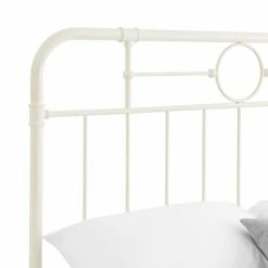 Walker Edison Metal Pipe Queen Bed - Antique White -WALKER EDISON Shop WE BQMPAW 2