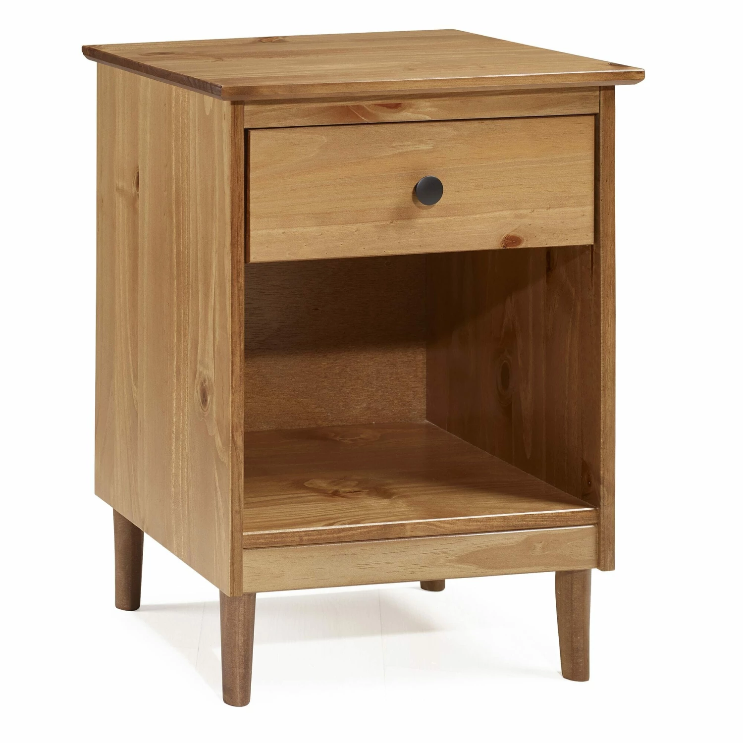 Walker Edison Modern 1 Drawer Nightstand - Caramel 3 Walker Edison Modern 1 Drawer Nightstand - Caramel