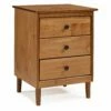 Walker Edison Modern 3 Drawer Nightstand - Caramel -WALKER EDISON Shop WE BR3DNSCA