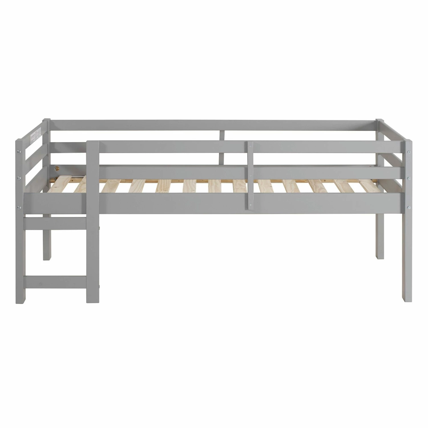 Walker Edison Solid Wood Low Loft Bed - Gray 3 Walker Edison Solid Wood Low Loft Bed - Gray