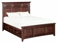 McKenzie Queen Mantel Storage Bed, Caffe