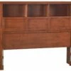 McKenzie Queen Bookcase Headboard, Glazed Antique Cherry