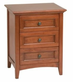 McKenzie 3-Drawer Nightstand, Glazed Antique Cherry