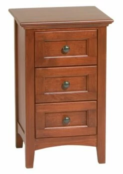 McKenzie Small 3-Drawer Nightstand, Glazed Antique Cherry