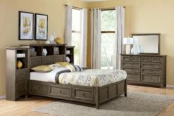 McKenzie Queen Bookcase Headboard, Fieldstone -WALKER EDISON Shop WW McKenzie Fieldstone 19 1