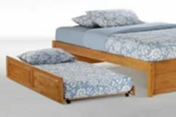 NYC Deal K Series Basic Natural Platform Bed (King Size) -WALKER EDISON Shop k basic trundle