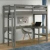 Loft Bed With Desk W/Ladder Twin Gray -WALKER EDISON Shop loft gray twin ladder 3 1