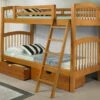 Phoenix Bunk Bed Pecan -WALKER EDISON Shop phoenix pecan low med
